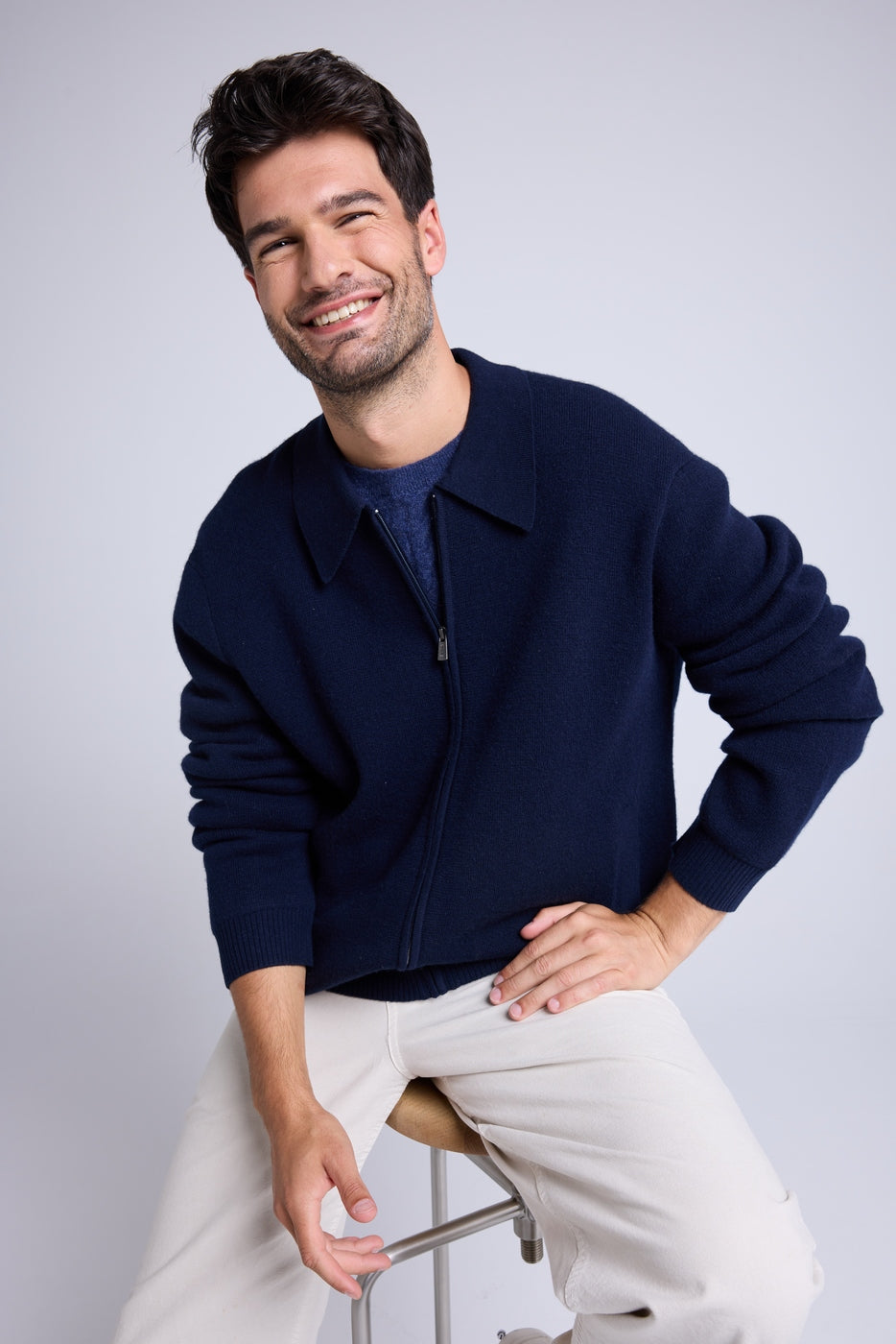 Veste Zippée Patrick - Bleu Marine - Homme