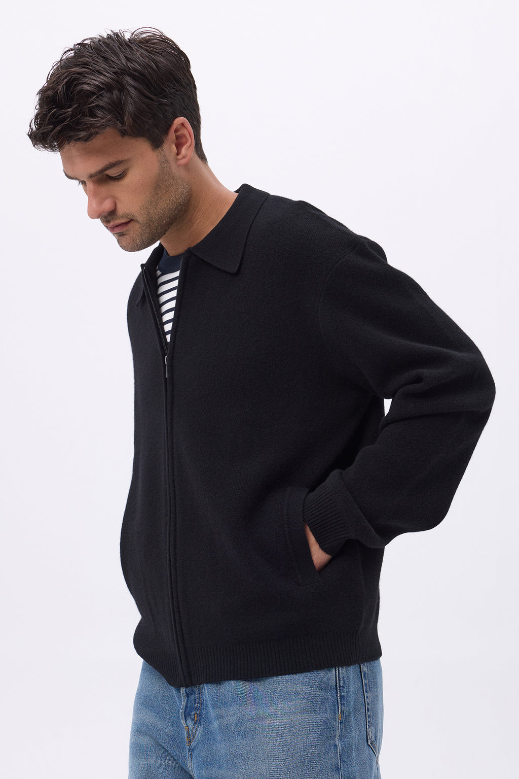 Reißverschlussjacke H Patrick - Schwarz - Herren