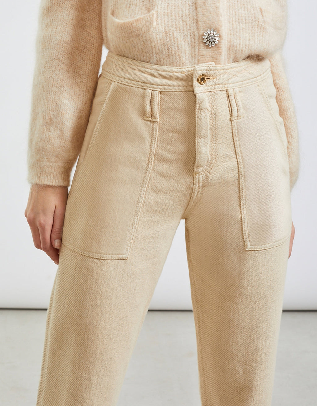 Pantalón Cargo Pauline Color - Light Sand - Mujer