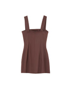 Pauline Short Dress - Chocolate