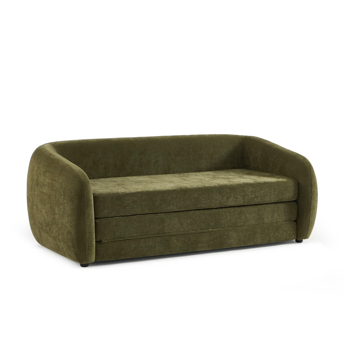 Paz – Gerades 2-Sitzer-Sofa – Chenille-Stoff Grün