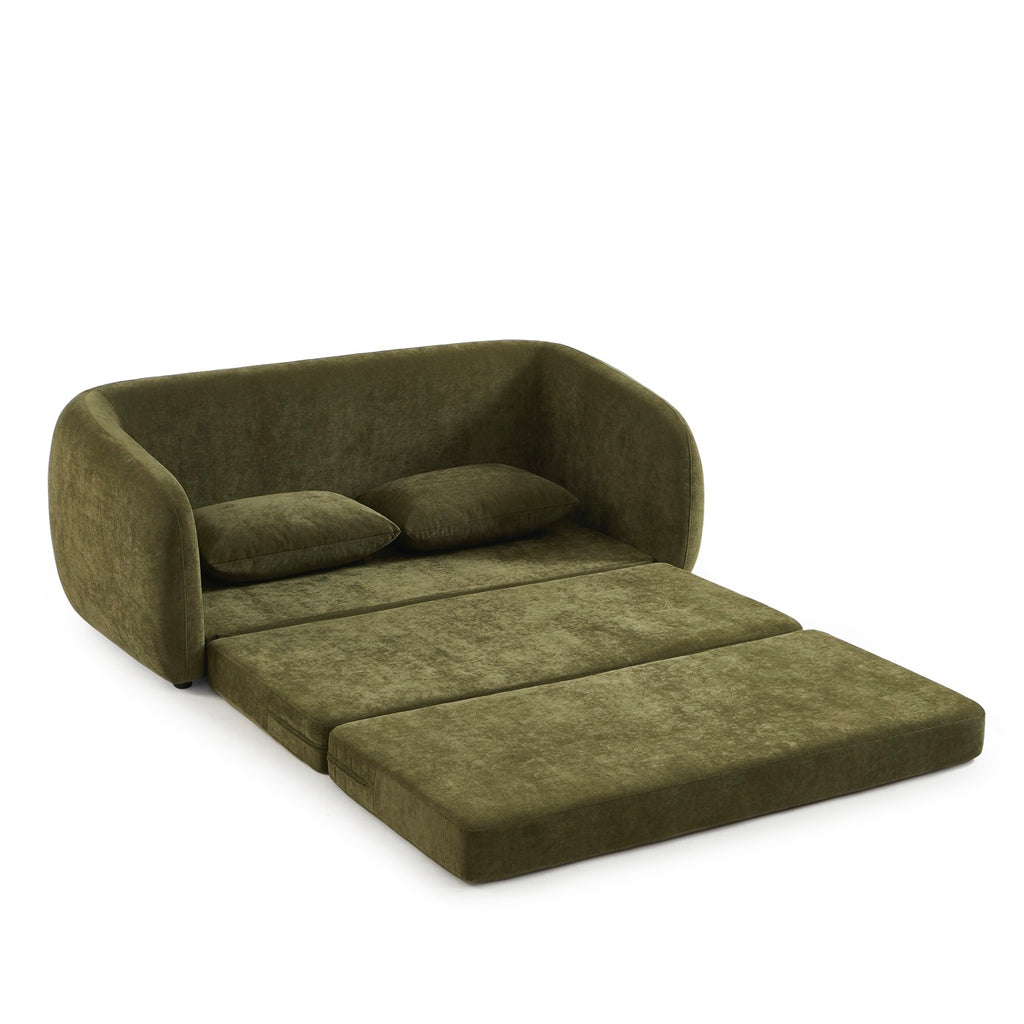 Paz – Gerades 2-Sitzer-Sofa – Chenille-Stoff Grün