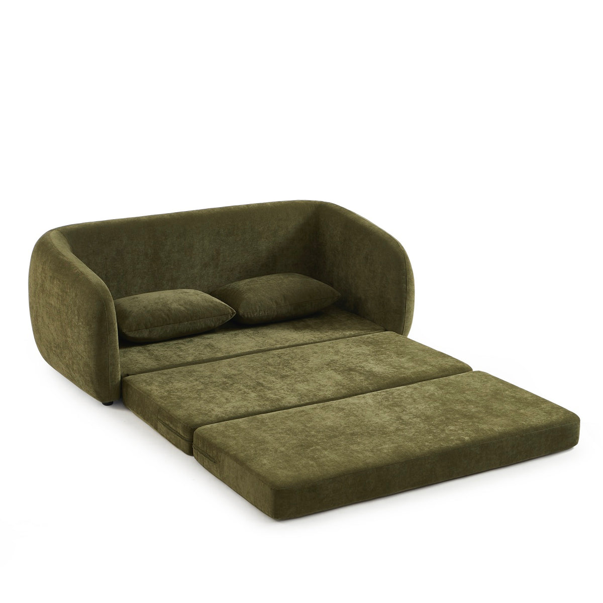 Paz – Gerades 2-Sitzer-Sofa – Chenille-Stoff Grün