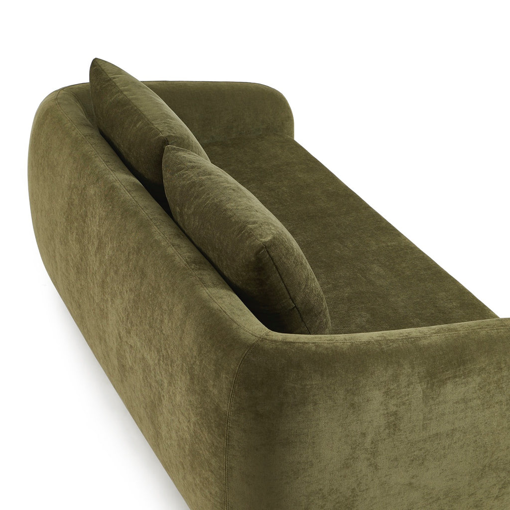 Paz – Gerades 2-Sitzer-Sofa – Chenille-Stoff Grün