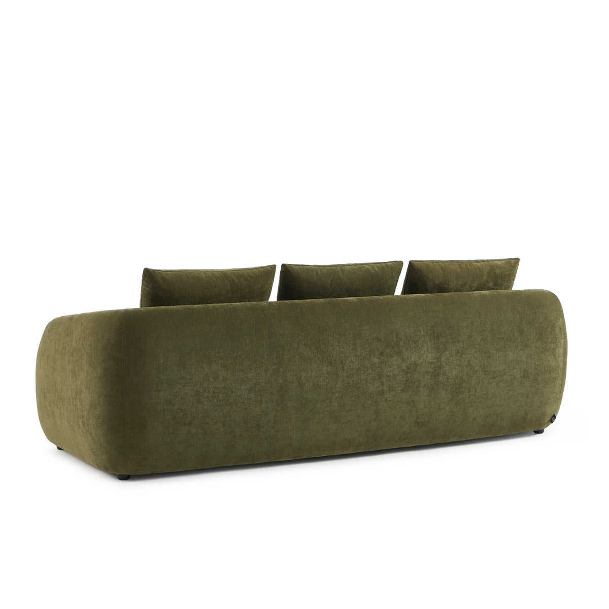 Paz - Lige 3-personers Sofa - Grønt Chenillestof