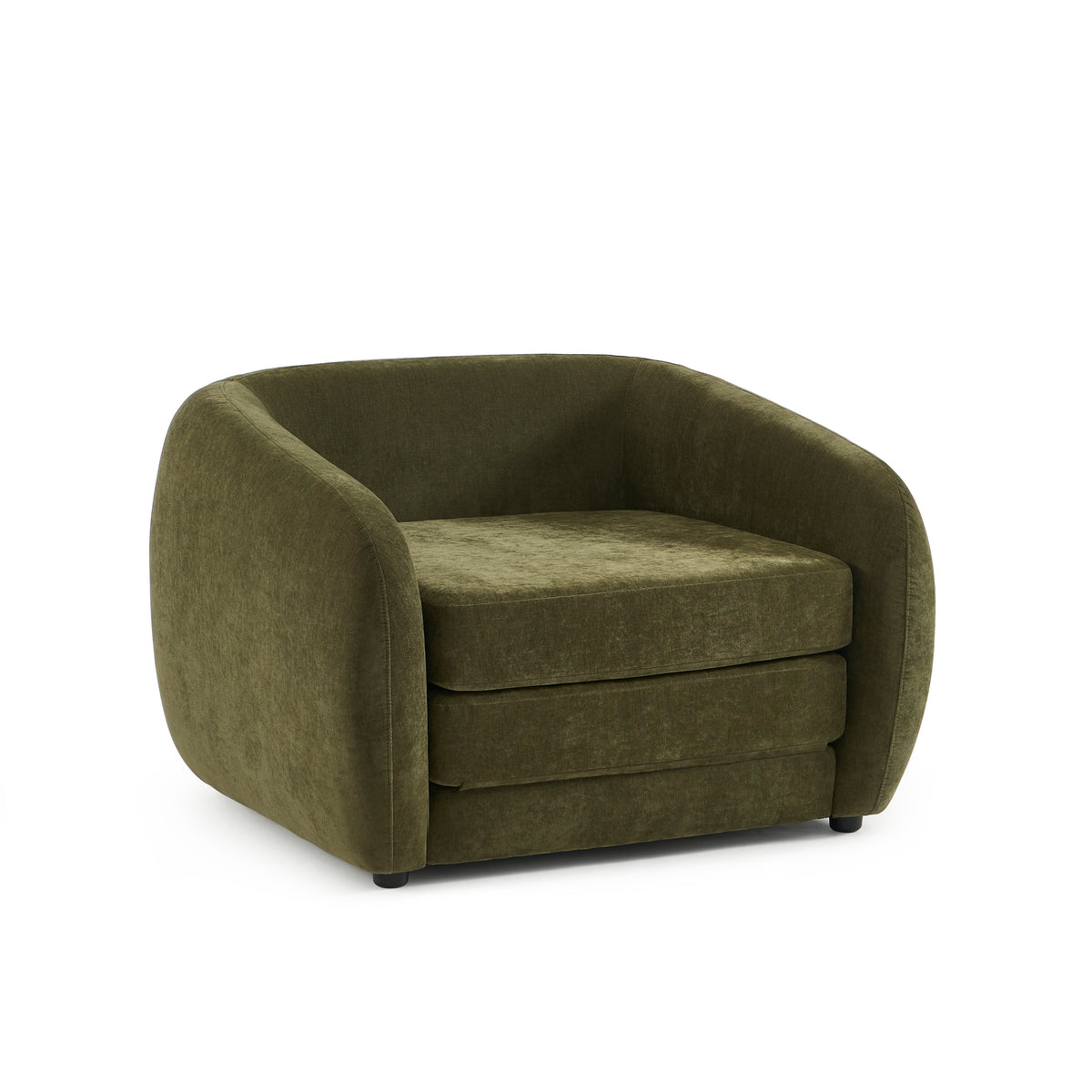 Paz - Fauteuil - Tissu Chenille Vert