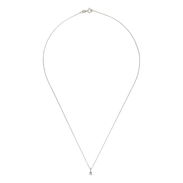 "Brillantine" Pendant with Diamond: 0.01ct/1 - 18k White Gold
