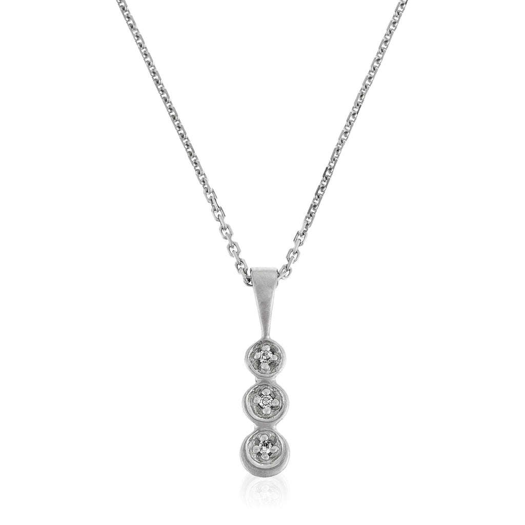 Pendentif "Mini Trilogy" Diamant 0,02Ct/3