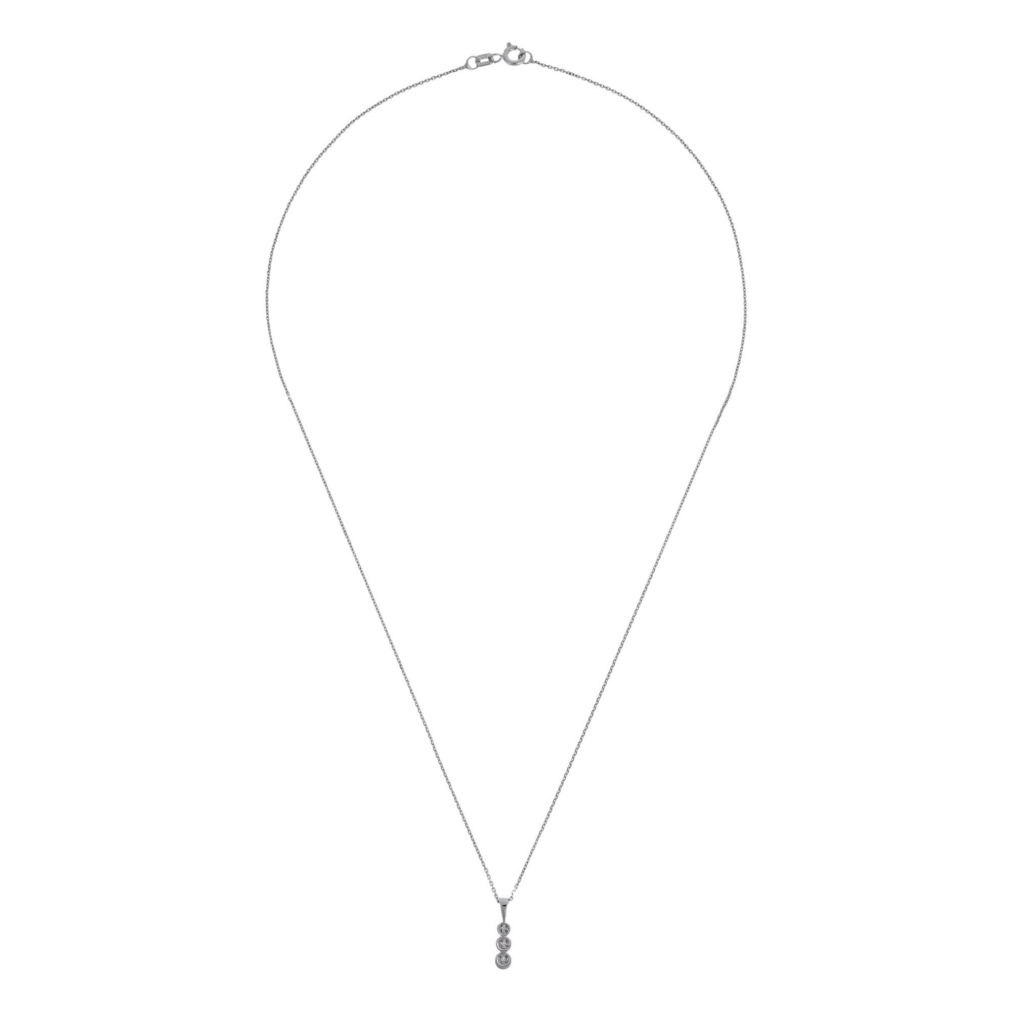 Pendentif "Mini Trilogy" Diamant 0,02Ct/3