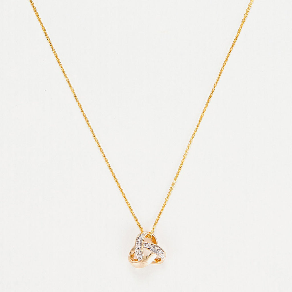 Pendentif "Noeud Elegance"  Diamant :0,04Ct/8