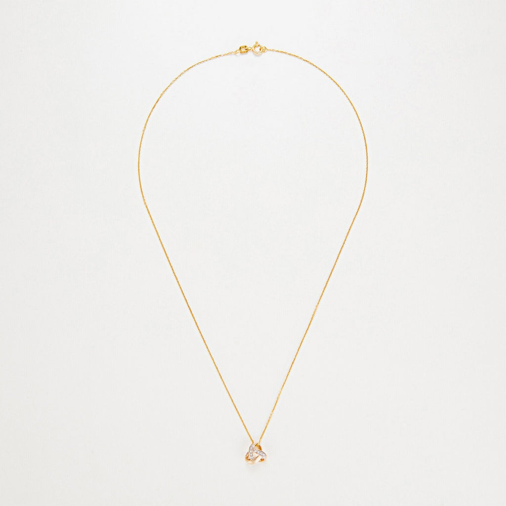 Pendentif "Noeud Elegance"  Diamant :0,04Ct/8