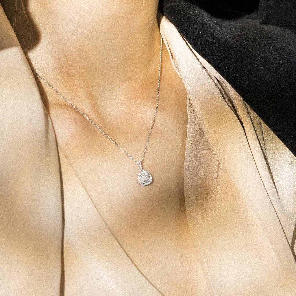 Pendentif "The One" Diamants 0,15/62 - Or Blanc 375/1000