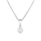 Colgante de diamantes "Idylle" 0.06/9 - Oro blanco 375/1000