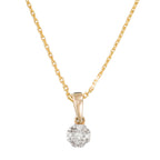 Pendentif "Idylle" Diamants 0,06/9 - Or Jaune 375/1000