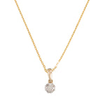 "Idylle" Diamond Pendant 0.06/9 - 375/1000 Yellow Gold