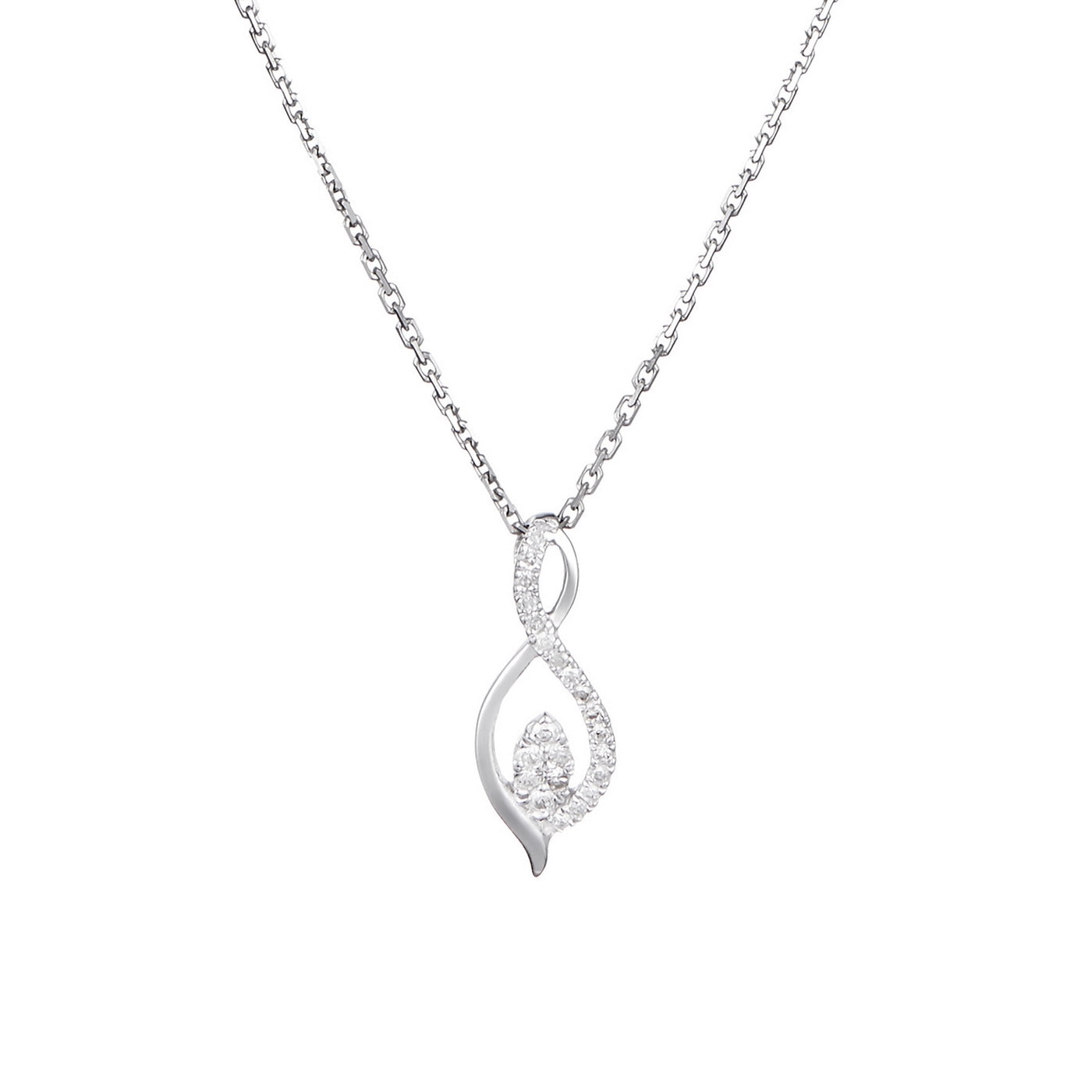 "Luna" Diamond Pendant 0.07/22 - 375/1000 White Gold