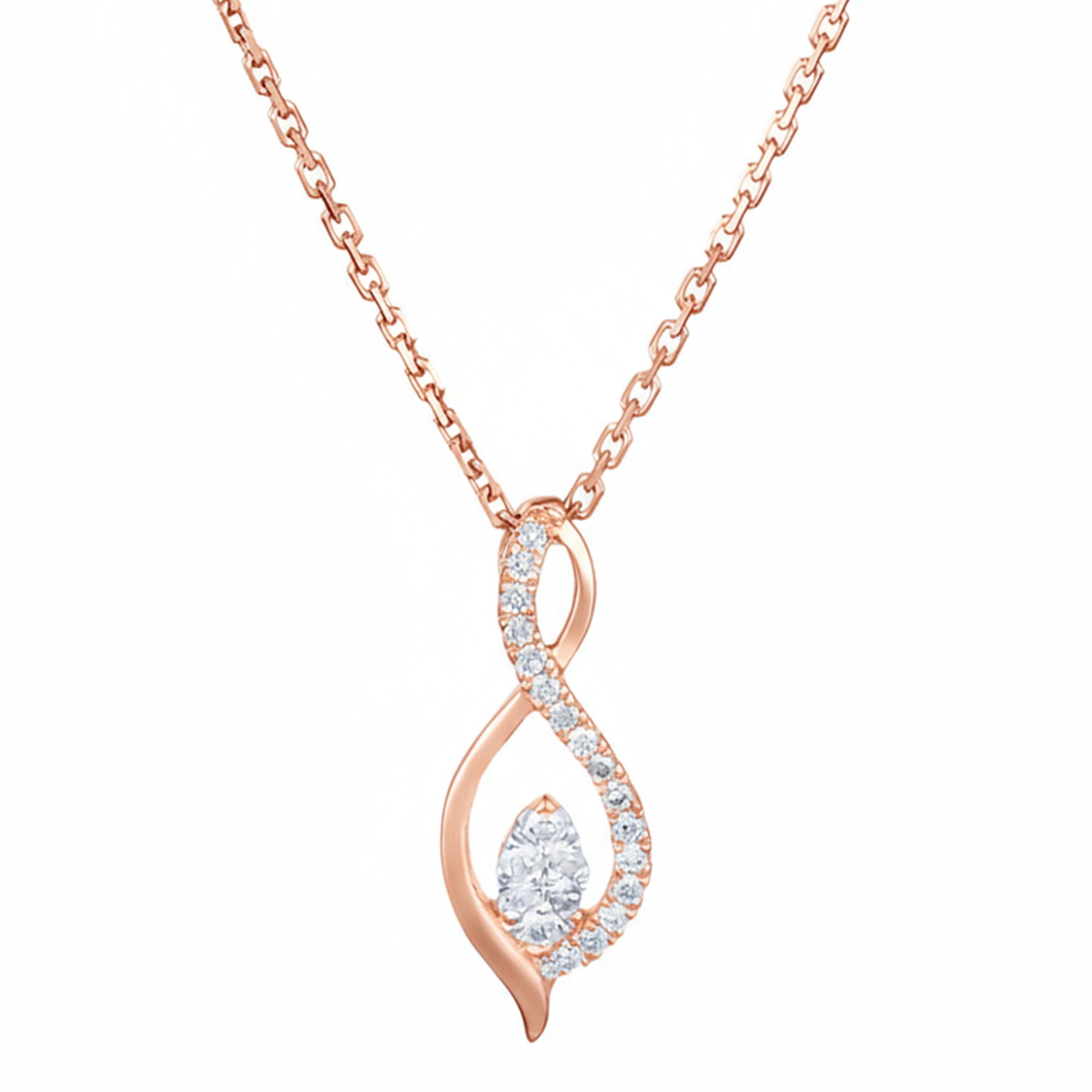 Pendentif "Luna" Diamants 0,07/22 - Or Rose 375/1000