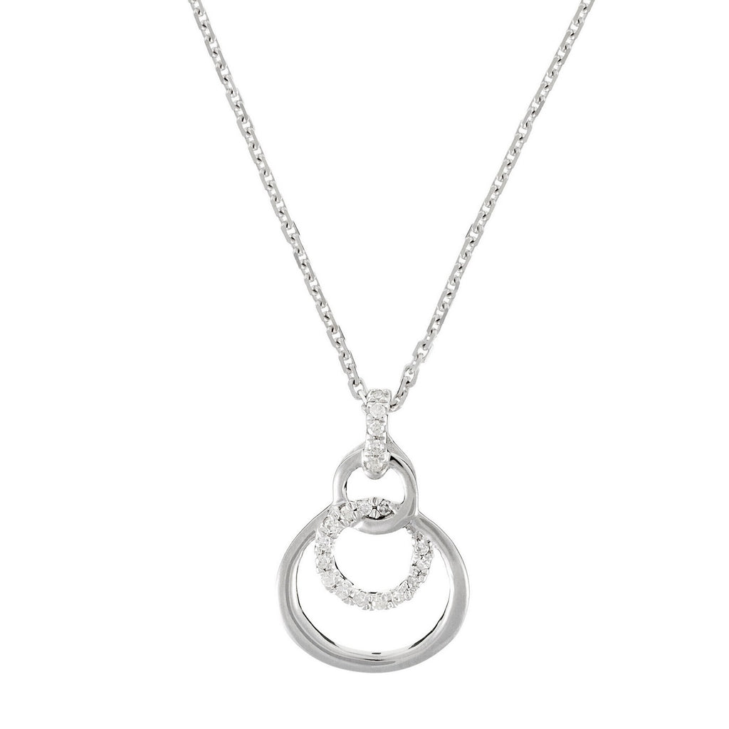 Colgante Diamante "Nola" 0.06/19 - Oro blanco 375/1000