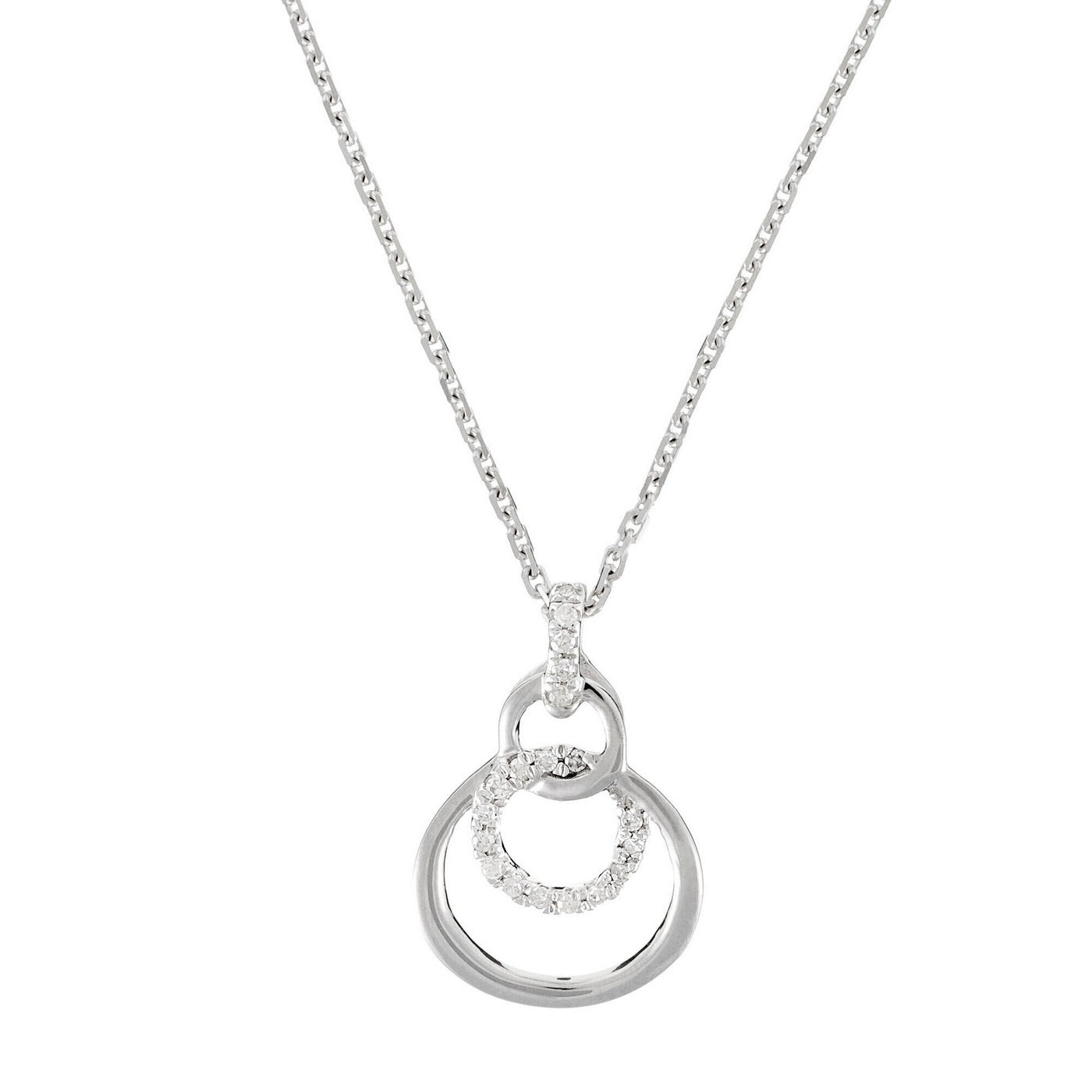 Colgante Diamante "Nola" 0.06/19 - Oro blanco 375/1000