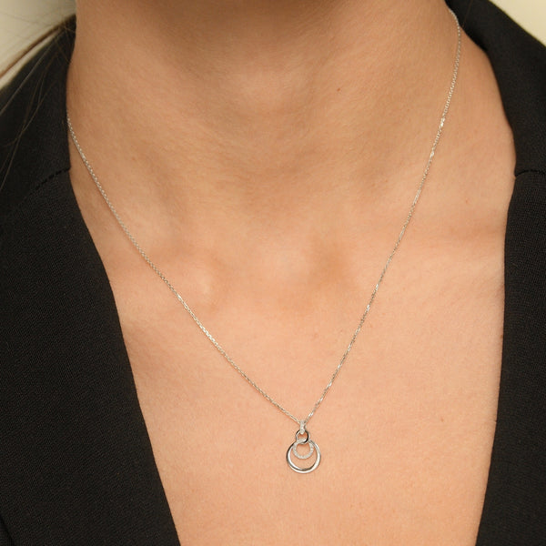 Colgante Diamante "Nola" 0.06/19 - Oro blanco 375/1000