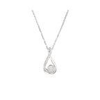 "Kourtney" Pendant with 0.08/28 Diamonds - 375/1000 White Gold