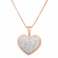 Pendentif Coeur Diamants 0,04/27 - Or Rose 375/1000