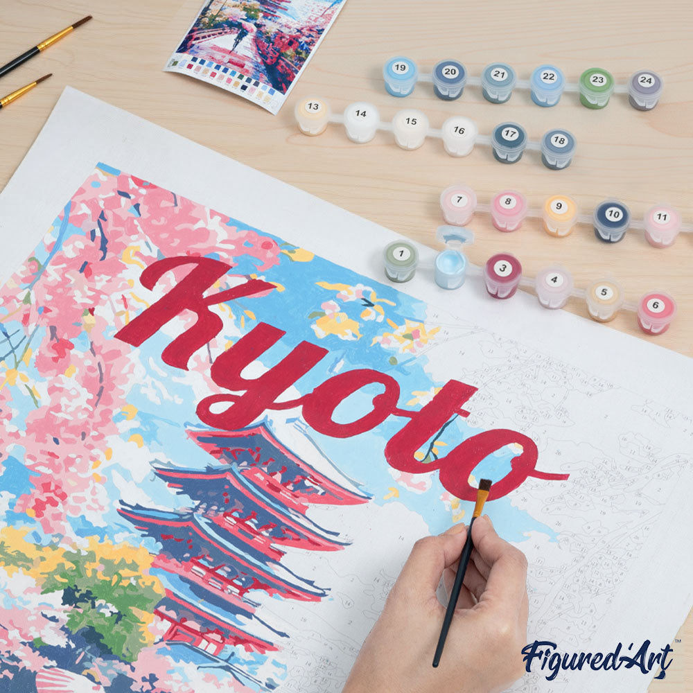 Paint By Numbers - Japanese Pagoda In Autumn