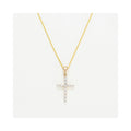 "Brilliant Cross" Pendant with 0.10/11 diamonds - 375/1000 Yellow Gold