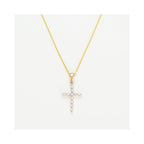 "Brilliant Cross" Pendant with 0.10/11 diamonds - 375/1000 Yellow Gold