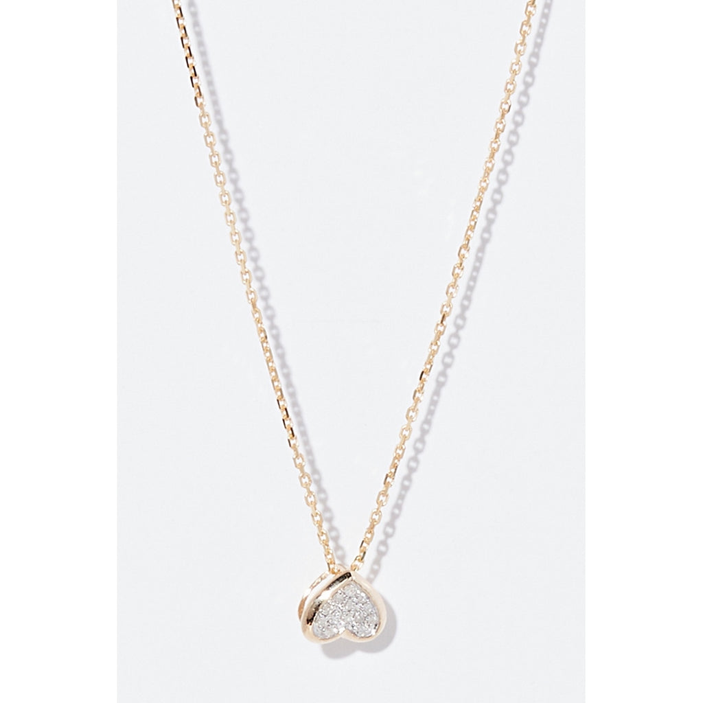 Colgante de Diamantes "Corazón Pequeño" 0.05/13 - Oro Amarillo 375/1000