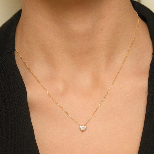 "Little Heart" Diamond Pendant 0.05/13 - 375/1000 Yellow Gold