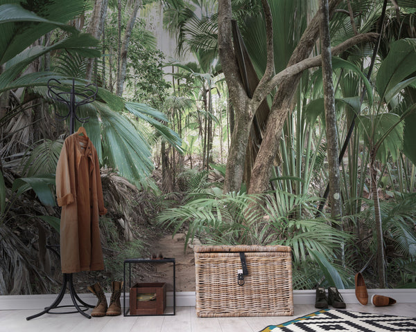 Panoramic Wallpaper - Jungle Trek - Green