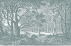 Panoramic Wallpaper - Brocéliande - Sage Green