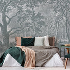 Panoramic Wallpaper - Brocéliande - Sage Green