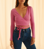 Top anudado con lazo cruzado Smooth Candy