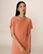 Robe Mi-Longue Peace - Peche