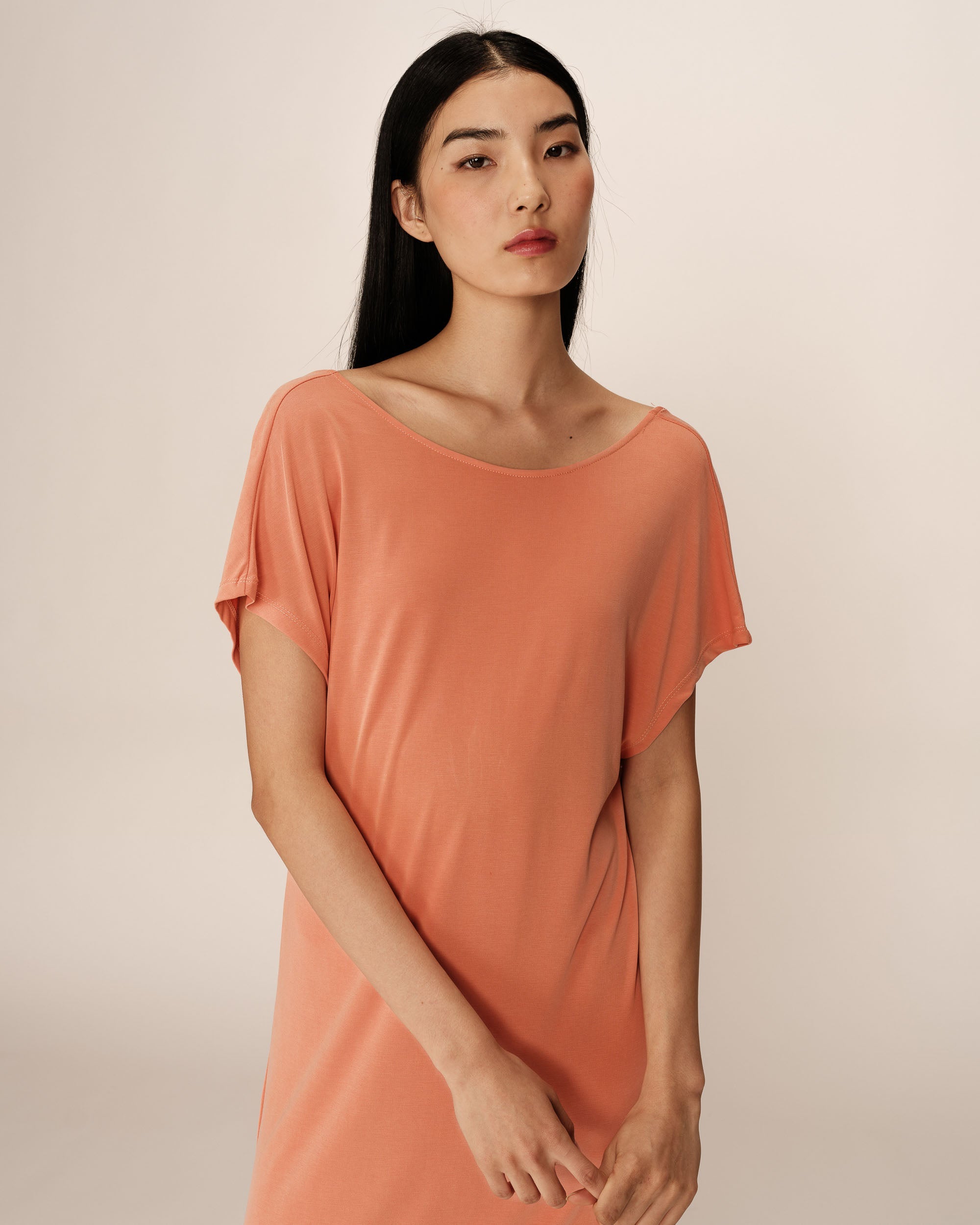 Robe Mi-Longue Peace - Peche
