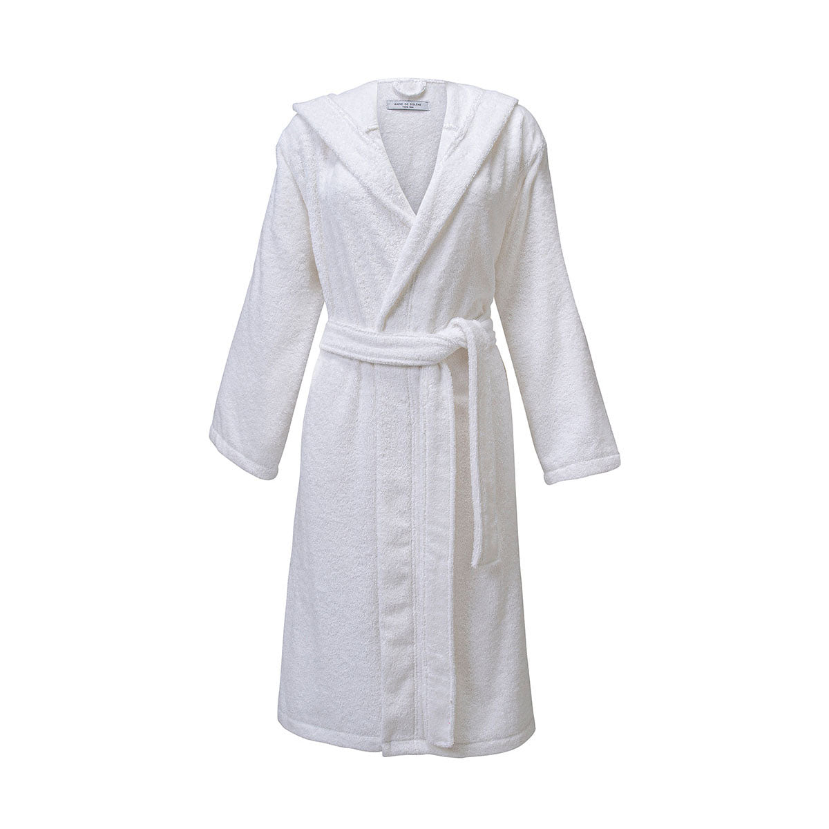 Plain Terry Hooded - Bathrobe - White