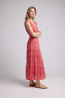 Robe Longue Sans Manche - Rouge