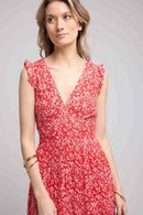 Robe Longue Sans Manche - Rouge