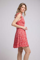 Robe Courte Sans Manche - Rouge