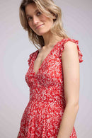 Robe Courte Sans Manche - Rouge