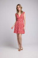 Robe Courte Sans Manche - Rouge