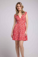 Robe Courte Sans Manche - Rouge