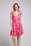 Robe Courte Sans Manche - Rose Rouge