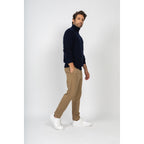 Marius Navy Turtleneck Sweater, Jersey, 345 Gr, 100% Cashmere, 4 Yarns - Men