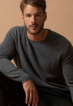Pull Col Rond Blake - Anthracite Chiné