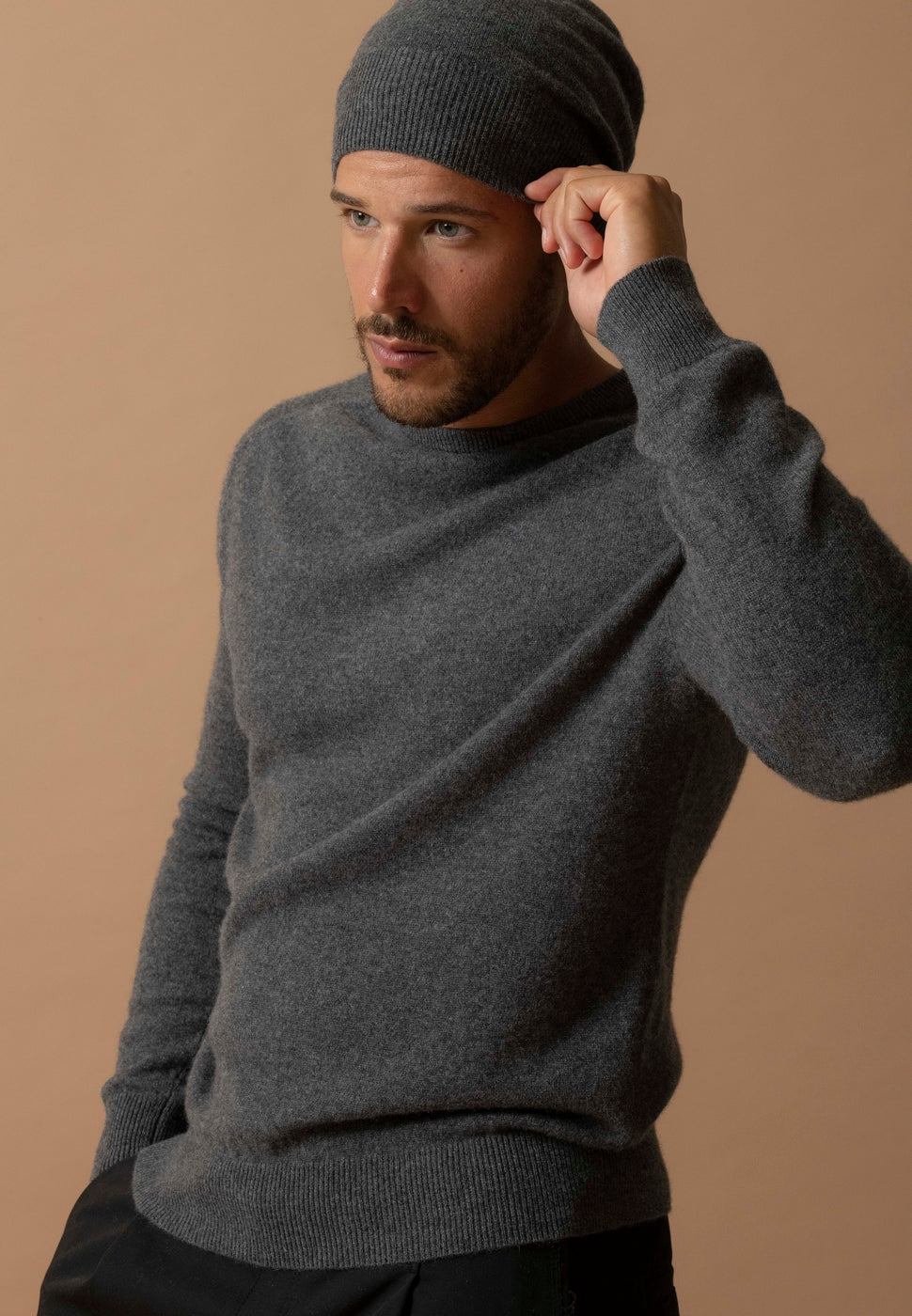 Pull Col Rond Blake - Anthracite Chiné