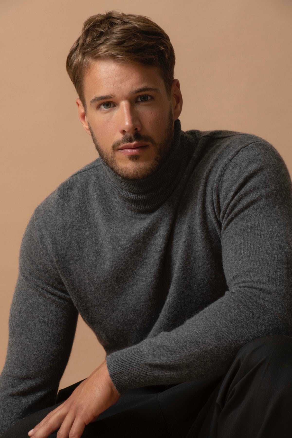 Maglione Dolcevita Trevor - Antracite Melange