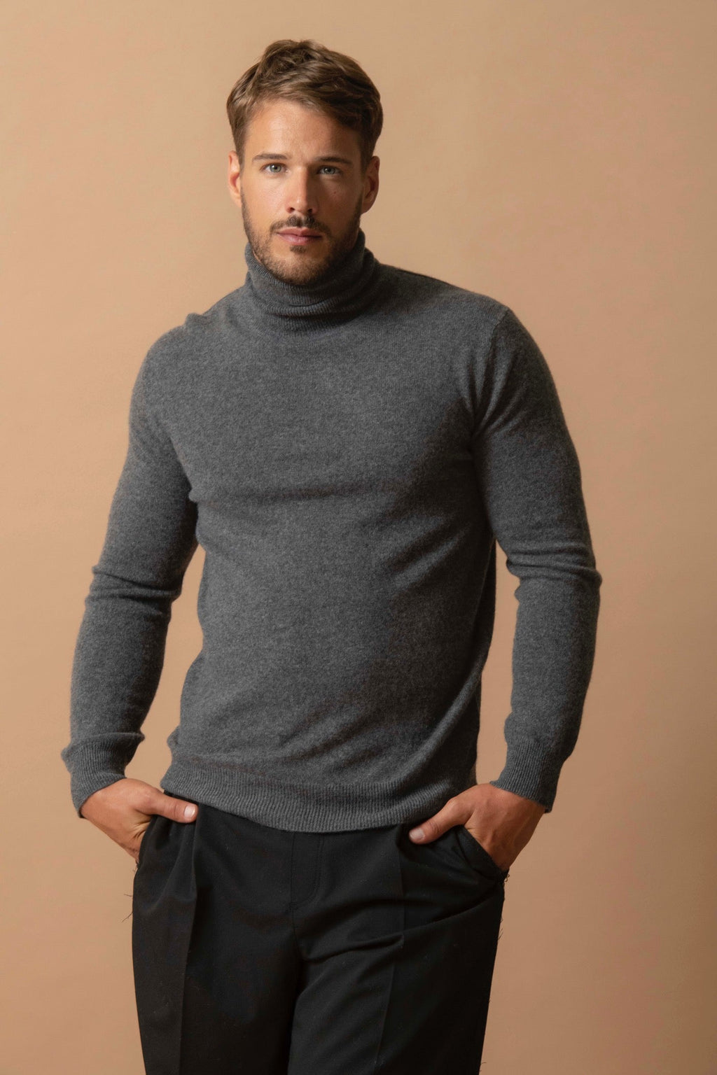 Pull Col Roulé - Trevor - Anthracite Chiné